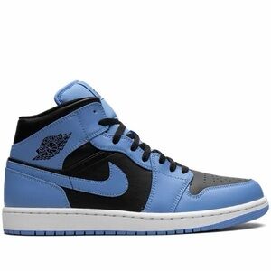 Air Jordan 1 Mid University Blue / Black Men’s Sneakers